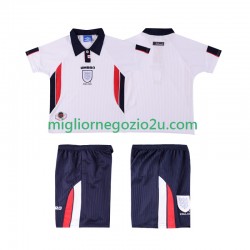 Maglia Inghilterra Retro Bambino Casa Divisa 1998 Manica Corta