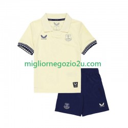 Maglia Everton Bambino Trasferta Divisa 2025-2026 Manica Corta