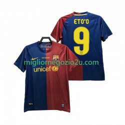 Maglia FC Barcelona ETO O 9 Champions League 2009 Retro Uomo Casa Divisa 2008 Manica Corta