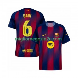 Maglia FC Barcelona Gavi 6 Champions League Uomo Casa Divisa 2025-2026 Manica Corta