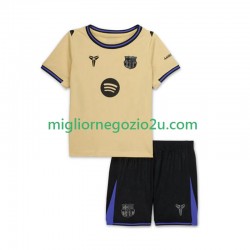 Maglia FC Barcelona Bambino Trasferta Divisa 2025-2026 Manica Corta