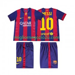 Maglia FC Barcelona Lionel Messi 10 2014 2015 Retro Bambino Casa Divisa Manica Corta