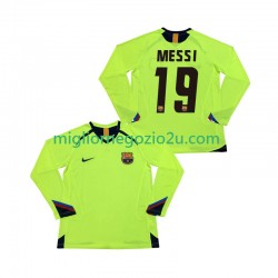 Maglia FC Barcelona Lionel Messi 19 2005 Retro Uomo Trasferta Divisa 2006 Manica Lunga
