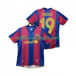 Maglia FC Barcelona Lionel Messi 19 2007 Retro Uomo Casa Divisa 2008 Manica Corta