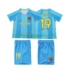 Maglia FC Barcelona Lionel Messi 19 2007 Retro Bambino Trasferta Divisa 2008 Manica Corta