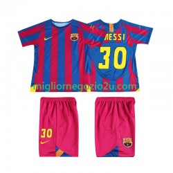 Maglia FC Barcelona Lionel Messi 30 Champions League 2005 Retro Bambino Casa Divisa 2006 Manica Corta
