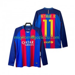 Maglia FC Barcelona Neymar JR 11 2016 2017 Retro Uomo Casa Divisa Manica Lunga