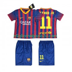 Maglia FC Barcelona Neymar JR 11 2013 2014 Retro Bambino Casa Divisa Manica Corta