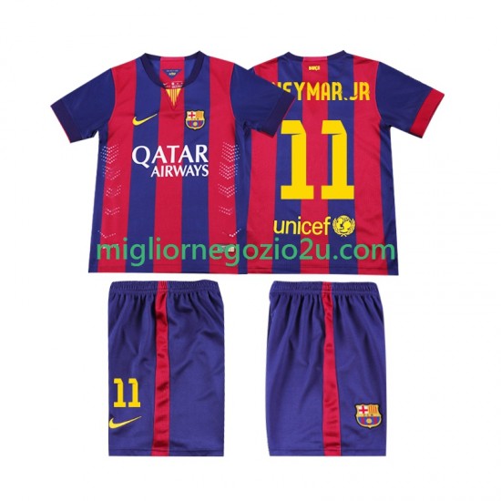 Maglia FC Barcelona Neymar JR 11 2014 2015 Retro Bambino Casa Divisa Manica Corta