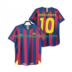 Maglia FC Barcelona RONALDINHO 10 2005 Retro Uomo Casa Divisa 2006 Manica Corta