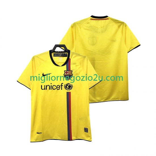 Maglia FC Barcelona 2009 Retro Uomo Trasferta Divisa 2008 Manica Corta