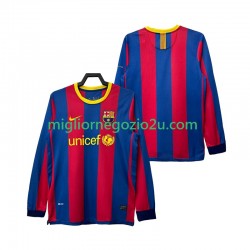 Maglia FC Barcelona Retro Uomo Casa Divisa 2011 2010 Manica Lunga