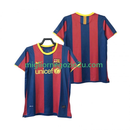Maglia FC Barcelona Retro Uomo Casa Divisa 2011 2010 Manica Corta