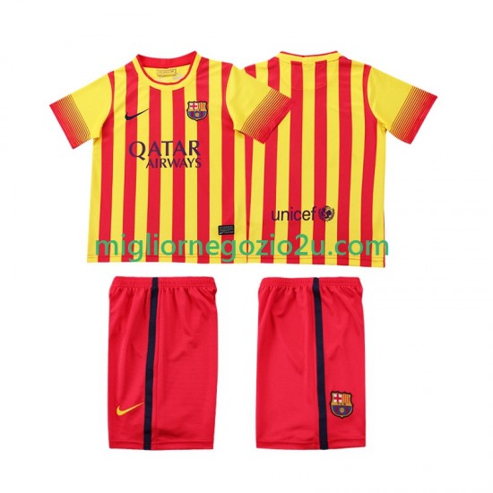 Maglia FC Barcelona 2013 2014 Retro Bambino Trasferta Divisa Manica Corta