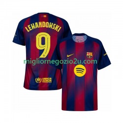 Maglia FC Barcelona Robert Lewandowski 9 Champions League Uomo Casa Divisa 2025-2026 Manica Corta