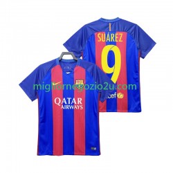 Maglia FC Barcelona Suárez 9 2016 2017 Retro Uomo Casa Divisa Manica Corta