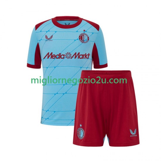 Maglia Feyenoord Rotterdam Bambino Terza Divisa 2025-2026 Manica Corta