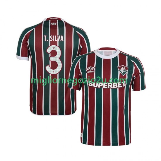 Maglia Fluminense Thiago Silva 3 Uomo Casa Divisa 2025-2026 Manica Corta