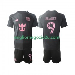Maglia Inter Miami Suárez Luis 9 Bambino Trasferta Divisa 2025 Manica Corta
