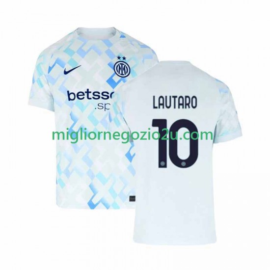 Maglia Inter Milan Lautaro Martinez 10 Uomo Trasferta Divisa 2025-2026 Manica Corta