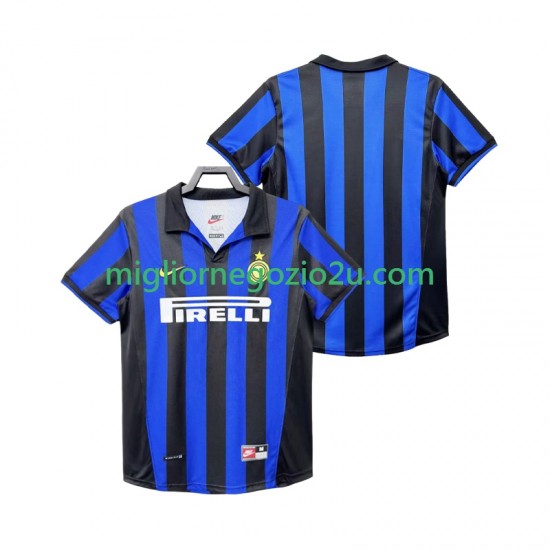 Maglia Inter Milan Retro Uomo Casa Divisa 1998 1999 Manica Corta