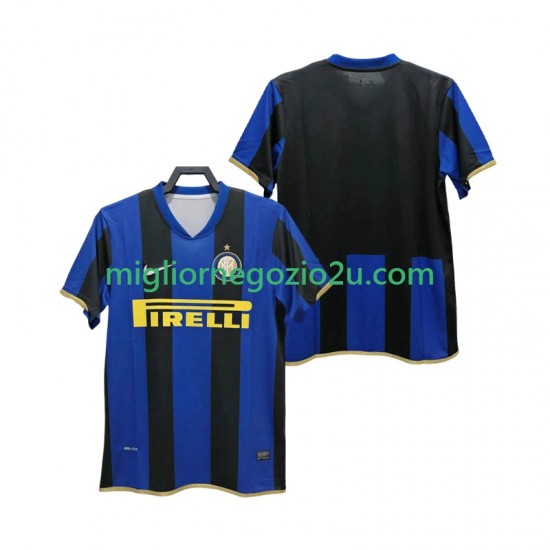 Maglia Inter Milan Champions League 2009 Retro Uomo Casa Divisa 2008 Manica Corta