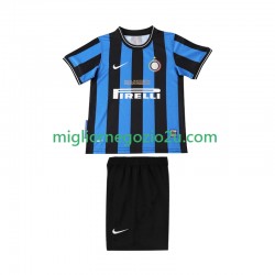 Maglia Inter Milan 2009 Retro Bambino Casa Divisa 2010 Manica Corta