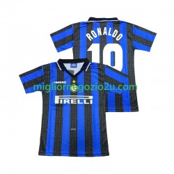 Maglia Inter Milan Ronaldo 10 1997 Retro Uomo Casa Divisa 1998 Manica Corta