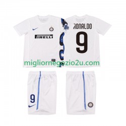 Maglia Inter Milan Ronaldo 9 Retro Bambino Trasferta Divisa 2011 2010 Manica Corta