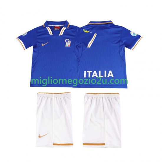 Maglia Italia 1996 Retro Bambino Casa Divisa Manica Corta