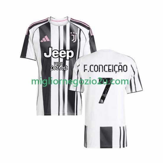 Maglia Juventus Francisco Conceicao 7 Uomo Casa Divisa 2025-2026 Manica Corta