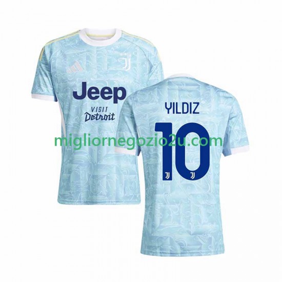 Maglia Juventus Kenan Yildiz 10 Uomo Trasferta Divisa 2025-2026 Manica Corta
