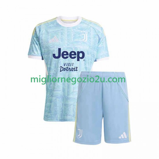 Maglia Juventus Bambino Trasferta Divisa 2025-2026 Manica Corta