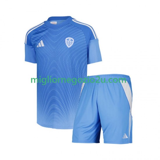 Maglia Leeds United Portiere Bambino Casa Divisa 2025-2026 Manica Corta