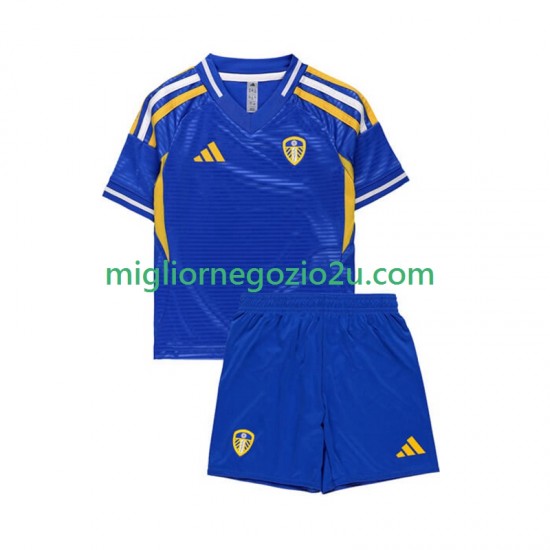 Maglia Leeds United Bambino Trasferta Divisa 2025-2026 Manica Corta