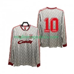 Maglia Liverpool 10 1989 1991 Retro Uomo Trasferta Divisa Manica Lunga