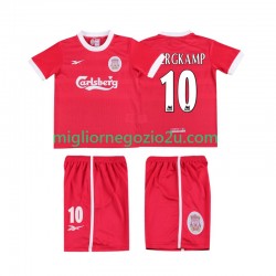 Maglia Liverpool BERGKAMP 10 LWP 1997 Retro Bambino Casa Divisa 1998 Manica Corta