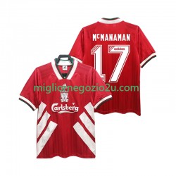 Maglia Liverpool MCMANAMAN 17 1993 1995 Retro Uomo Casa Divisa Manica Corta