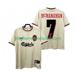 Maglia Liverpool MCMANAMAN 7 1996 1997 Retro Uomo Trasferta Divisa Manica Corta