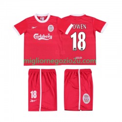 Maglia Liverpool OWEN 18 LWP 1997 Retro Bambino Casa Divisa 1998 Manica Corta