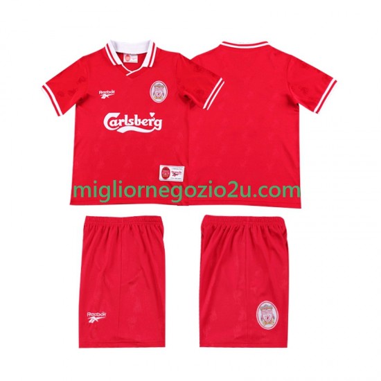 Maglia Liverpool LWP 1996 1997 Retro Bambino Casa Divisa Manica Corta