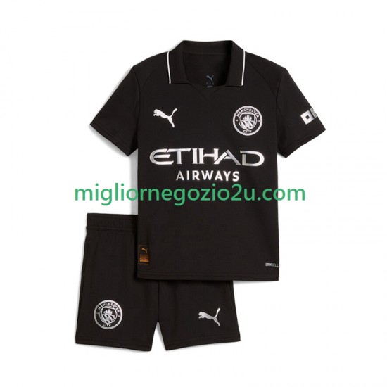 Maglia Manchester City Bambino Trasferta Divisa 2025-2026 Manica Corta