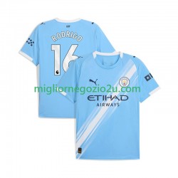 Maglia Manchester City Rodrigo Hernandez 16 Uomo Casa Divisa 2025-2026 Manica Corta