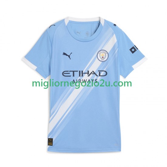 Maglia Manchester City Donna Casa Divisa 2025-2026 Manica Corta