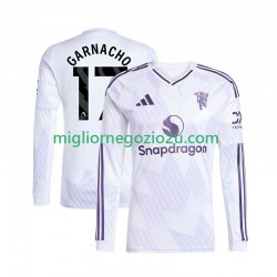 Maglia Manchester United Alejandro Garnacho 17 Uomo Trasferta Divisa 2025-2026 Manica Lunga