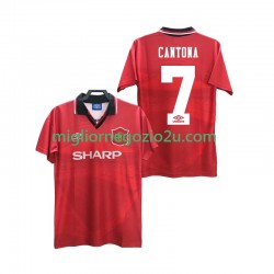 Maglia Manchester United CANTONA 7 1996 Retro Uomo Casa Divisa 1994 Manica Corta