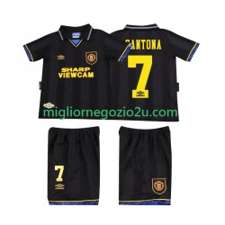 Maglia Manchester United CONTONA 7 1993 Retro Bambino Trasferta Divisa 1994 Manica Corta