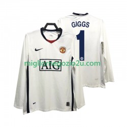 Maglia Manchester United GIGGS 11 Premier League 2009 Retro Uomo Trasferta Divisa 2008 Manica Lunga