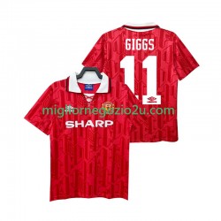 Maglia Manchester United GIGGS 11 1992 Retro Uomo Casa Divisa 1994 Manica Corta