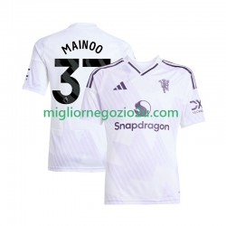 Maglia Manchester United Kobbie Mainoo 37 Uomo Trasferta Divisa 2025-2026 Manica Corta